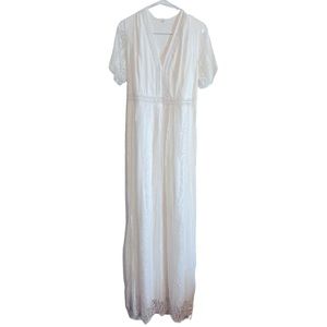 White Lace Maternity Dress